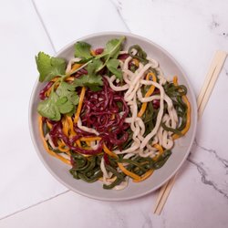 Gold Dumpling - colorful noodles