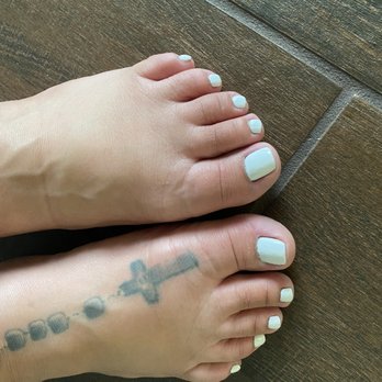 Happy Nails - Can never go wrong with white toes. My feet felt so refreshed after that pedicure spa treatment. - Nail Salons Near Me - Granite Bay, California