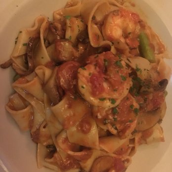 Delfino - pappardelle with porcini mushrooms and shrimp - Italian Near Me - Roslindale, Massachusetts