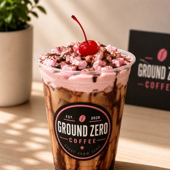 Ground Zero Coffee - Cherry Bomb Latte - Caterers Near Me Ground Zero Coffee - Cherry Bomb Latte - Caterers Near Me
