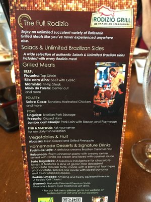 Menu photo 2 Rodizio Grill Voorhees, NJ Menu photo 2 Rodizio Grill Voorhees, NJ