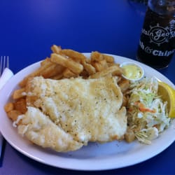 Captain George's Fish and Chips - Halibut and chips.