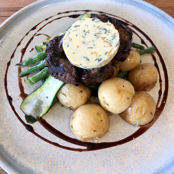 Fowles Wine - Eye fillet with roasted potatoes and caramelized herb butter and greens - Wineries Near Me - Avenel, VIC Fowles Wine - Eye fillet with roasted potatoes and caramelized herb butter and greens - Wineries Near Me - Avenel, VIC