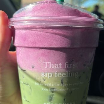 Starbucks - Ube cold foam with iced matcha - Coffee & Tea Near Me - Richmond, Virginia Starbucks - Ube cold foam with iced matcha - Coffee & Tea Near Me - Richmond, Virginia