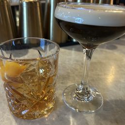 Infinity old fashioned and espresso martini Infinity old fashioned and espresso martini
