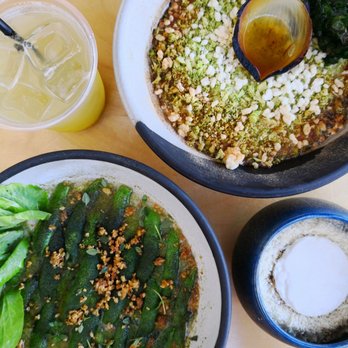 Destroyer - Clockwise starting with top-right: Rice Porridge, Raw Oatmeal, Chicken Confit - New American Near Me - Culver City, California