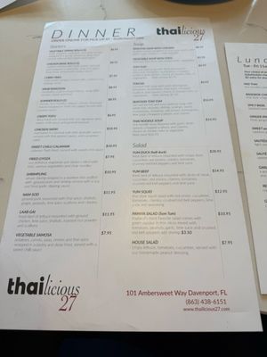 Menu photo 3 Thailicious27 Davenport, FL Menu photo 3 Thailicious27 Davenport, FL