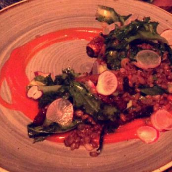 Riel - The vegetarian entree that they specially made to accommodate a dietary request - New American Near Me - Houston, Texas Riel - The vegetarian entree that they specially made to accommodate a dietary request - New American Near Me - Houston, Texas