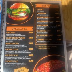 La Cabaña - Menu