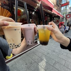 Teashop - Left: Hazelnut Middle: Taro Right: Mango