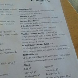 Biscocho Cafe - Pic of their menu right side