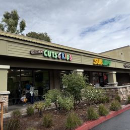 Exterior outside entrance of Sharkey's Cuts for Kids - Cerritos, California Exterior outside entrance of Sharkey's Cuts for Kids - Cerritos, California