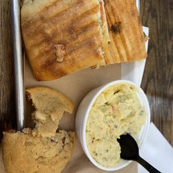 Ginaveve's Main Street Bean - Chicken pesto panini, potato salad