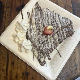Strawberry, banana, and Nutella crepe