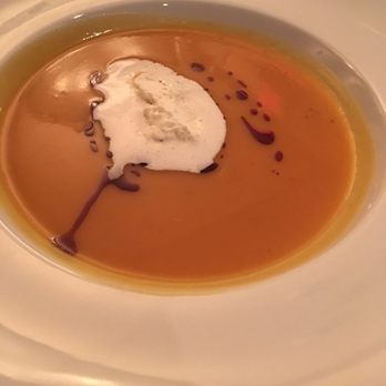 The Evergreen Restaurant and Lounge - Pumpkin soup from The Christmas Day dinner menu. - Canadian (New) Near Me - Banff, Alberta
