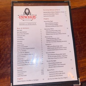 Dracula's Legacy Wine Bar - Flights menu - Wine Bars Near Me - St. Petersburg, Florida