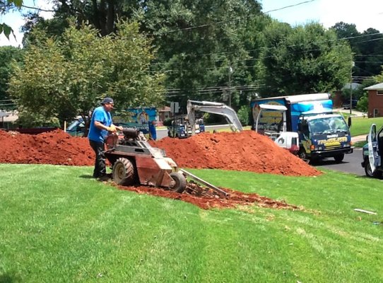 Water Line Repair - Trenchless water line replacement is done by creating two holes, one is created at the spot where the water line begins, and the other is created where it ends. There is then a hole created underground for the pipe, which can be done using our cable pulling system.