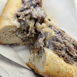 Curly’s Comfort Foods - Cheesesteak fried onions American cheese