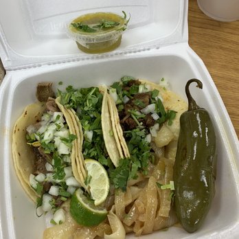 Taco Hut - Three tacos: steak, lengua and barbacoa - Mexican Near Me - Lewisville, Texas Taco Hut - Three tacos: steak, lengua and barbacoa - Mexican Near Me - Lewisville, Texas