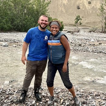 Denali ATV Adventures - Colton helping me across the glacier melt! - ATV Rentals/Tours Near Me - Denali Park, Alaska Denali ATV Adventures - Colton helping me across the glacier melt! - ATV Rentals/Tours Near Me - Denali Park, Alaska
