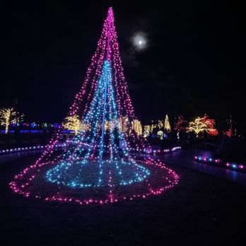 Wellfield Botanic Gardens - Beautiful with the moon - Botanical Gardens Near Me - Elkhart, Indiana