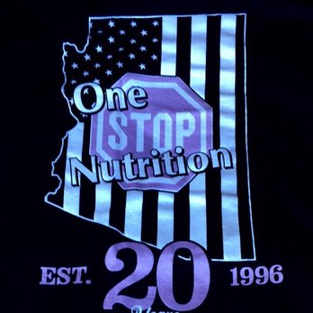 One Stop Nutrition - a black shirt with an american flag and a stop sign - Vitamins & Supplements Near Me - Phoenix, Arizona One Stop Nutrition - a black shirt with an american flag and a stop sign - Vitamins & Supplements Near Me - Phoenix, Arizona