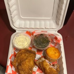 Classic Pressure Fried Chicken Dinner - 3pc, with Collard Greens and Potato Salad Classic Pressure Fried Chicken Dinner - 3pc, with Collard Greens and Potato Salad