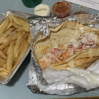 The Halal Project - Chicken Shawarma Wrap and Plain Fries - Halal Near Me - San Marcos, Texas