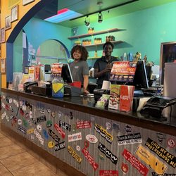 Tijuana Flats - Thomas and friend behind the counter.
