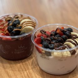 Smoothie King - Acai and coconut sorbet smoothie bowls. Toppings are customizable.