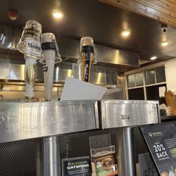 BurgerFi - No beer being served, taps were "out". Garbage and chaos all around. This is at 8pm on a Friday night.