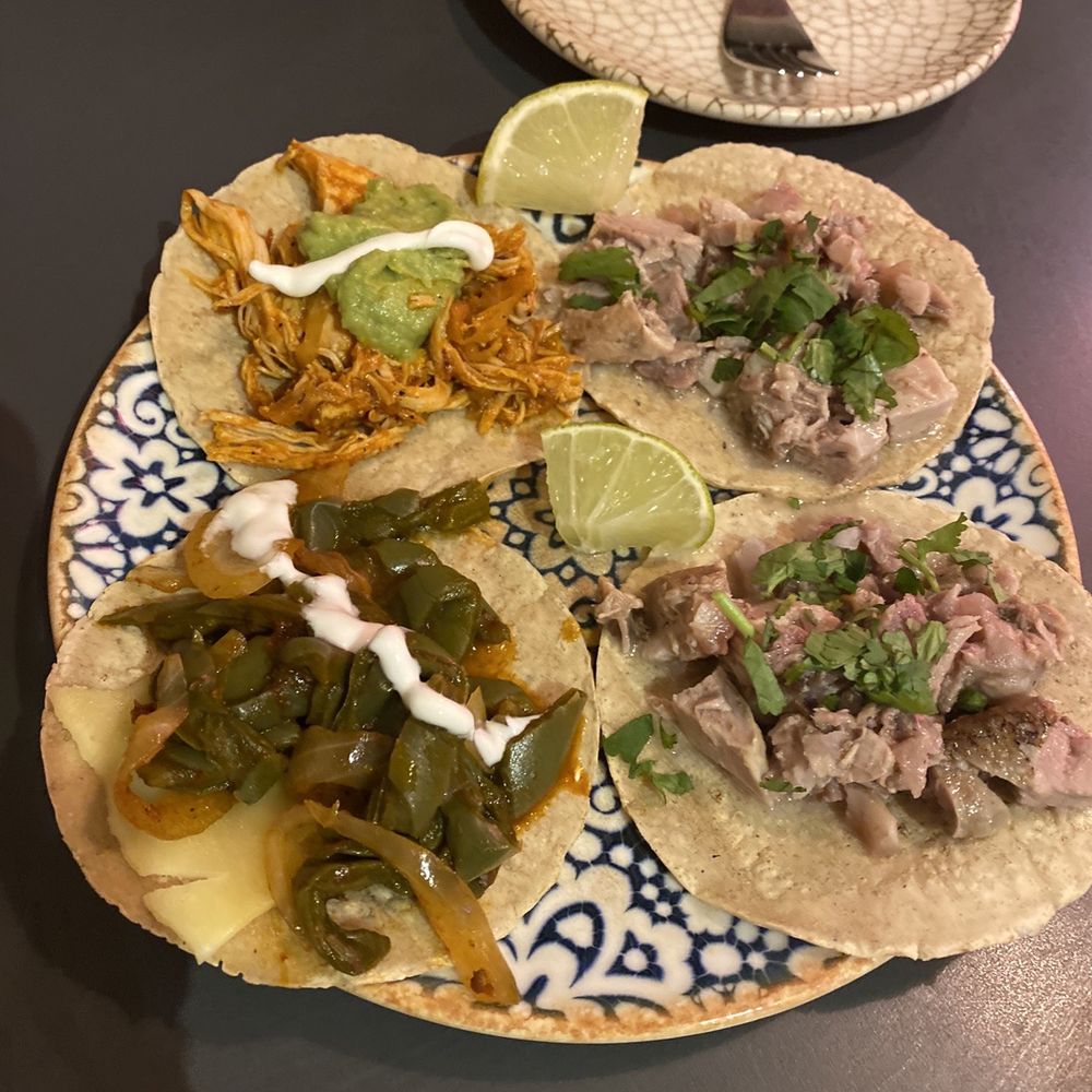 Nopal taco, carnitas taco, cochinita pibil taco. Nopal taco, carnitas taco, cochinita pibil taco.