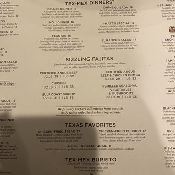 Matt's El Rancho - Menu - Mexican Near Me - Austin, Texas Matt's El Rancho - Menu - Mexican Near Me - Austin, Texas