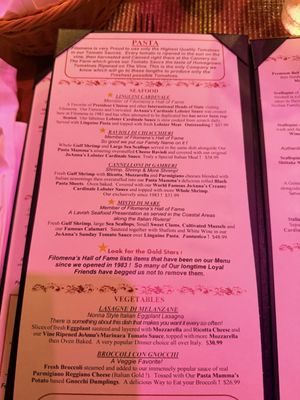 Menu photo 3 Filomena Ristorante Washington, DC, DC Menu photo 3 Filomena Ristorante Washington, DC, DC