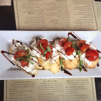 The State - Bruchetta with burratta cheese - Whiskey Bars Near Me - Rancho Cucamonga, California The State - Bruchetta with burratta cheese - Whiskey Bars Near Me - Rancho Cucamonga, California