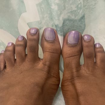 Envy Nail Bar - Gel pedicure, not a week old polish which is supposed to be purple turned to white - Nail Salons Near Me - Memphis, Tennessee Envy Nail Bar - Gel pedicure, not a week old polish which is supposed to be purple turned to white - Nail Salons Near Me - Memphis, Tennessee