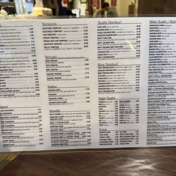 Sushi Wara - Menu page 2. - Japanese Near Me - Delta, British Columbia