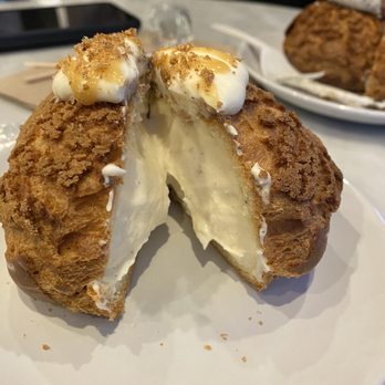 Bibble & Sip - Salted Miso Caramel Cream puff - Coffee & Tea Near Me - New York, New York Bibble & Sip - Salted Miso Caramel Cream puff - Coffee & Tea Near Me - New York, New York