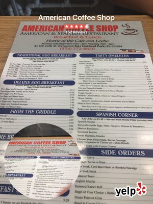 Menu photo 8 American Coffee Shop Oakland Park, FL Menu photo 8 American Coffee Shop Oakland Park, FL
