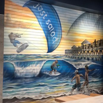Just Salad - Lovely mural on the wall - Salad Near Me - Palm Beach Gardens, Florida