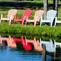 Rose's Berry Farm - Colorful chairs await you!