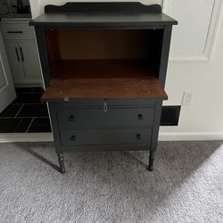 Salvaged - Tall dresser in charcoal.