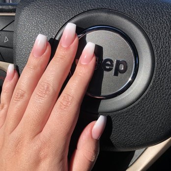 Oasis Nails - Ombré acrylic fill with pink/nude - Nail Salons Near Me - Whittier, California Oasis Nails - Ombré acrylic fill with pink/nude - Nail Salons Near Me - Whittier, California