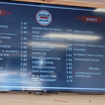 American Kolache - Menu July 2026 - Bakeries Near Me - Fort Wayne, Indiana