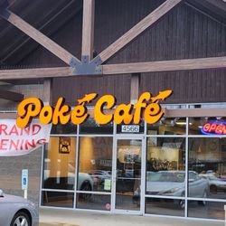 Poke Cafe - Very cute logo sign.