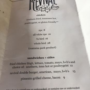 Revival - Lunch menu - Southern Near Me - Minneapolis, Minnesota