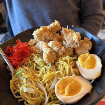 OKI Shoten - YAKISOBA with fried chicken and hard boiled egg - Ramen Near Me - Washington, DC, District of Columbia OKI Shoten - YAKISOBA with fried chicken and hard boiled egg - Ramen Near Me - Washington, DC, District of Columbia