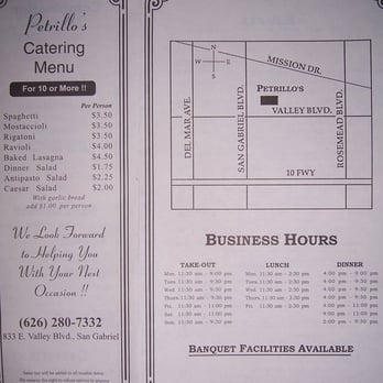 Petrillo's Pizza - Menu 4 - Pizza Near Me - San Gabriel, California
