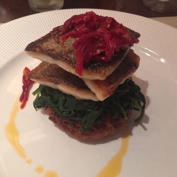 Sandbar - Bronzino with potato pancake - Bars Near Me - Cold Spring Harbor, New York Sandbar - Bronzino with potato pancake - Bars Near Me - Cold Spring Harbor, New York