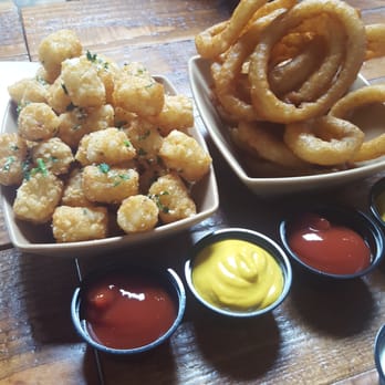 Burger Bench - Truffle tots and onion rings..delicious! - American Near Me - Escondido, California